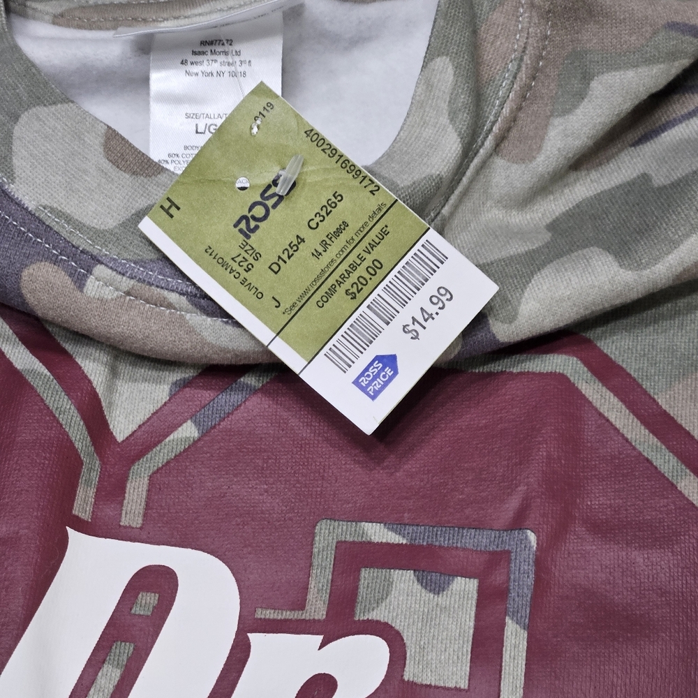 NWT Dr pepper Est.1885 Women's Large sweatshirt Camo I'm A Pepper - Picture 2 of 11